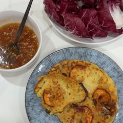 A picture of Super Crunchy Banh Xeo (Vietnamese Crepe).