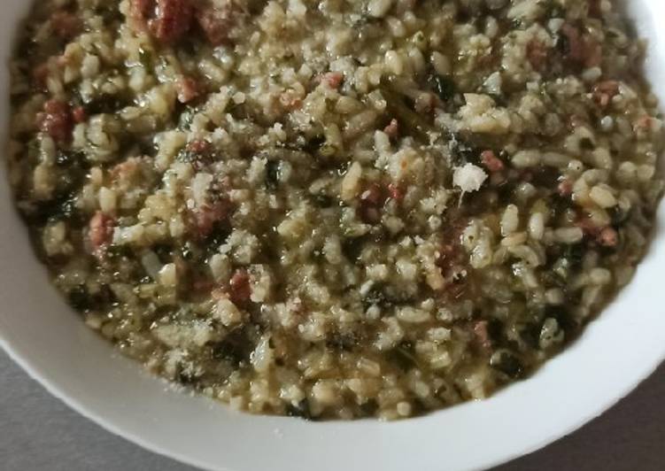 Risotto salsiccia e bieta