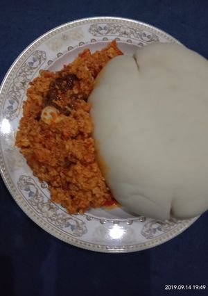 Sakwara da miyar kwai ainihin hoton girkin