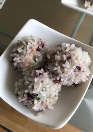 Hình của món Xôi tôm.