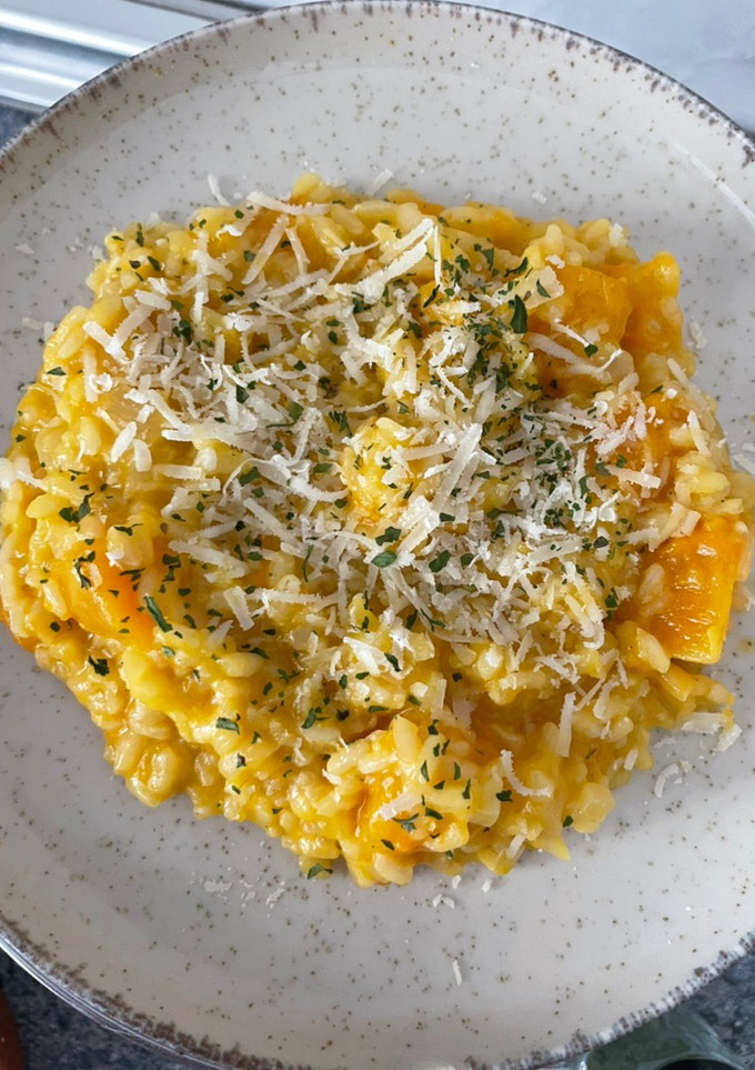 Una foto de Risotto de calabaza