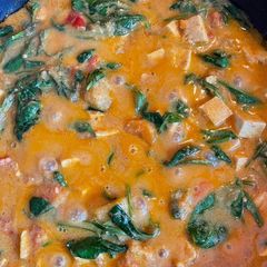 A picture of Coconut Spinach Tofu Curry.