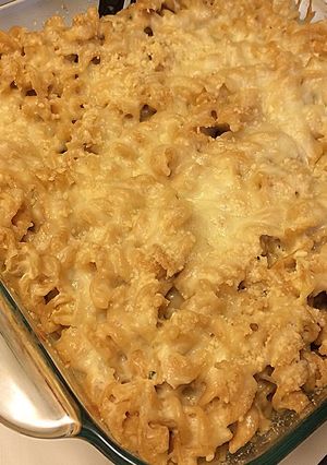 A picture of Four Cheese Baked Pasta.