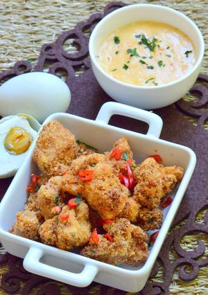 Foto resep Ayam Goreng Tepung Renyah dengan Saus Telur Asin