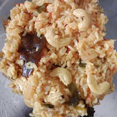A picture of Kaju pulav.