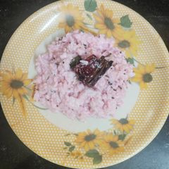 A picture of Pink Curd Rice.