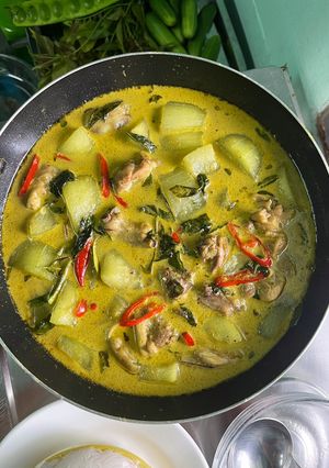 รูปของ แกงเขียวหวานไก่ใส่ฟัก