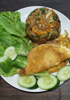Foto resep Nasi Goreng Rolled Oat 330 Kalori