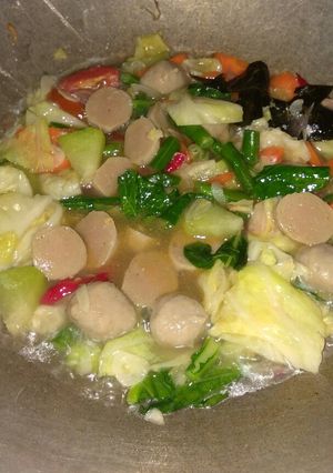Foto resep Oseng bakso sayur
