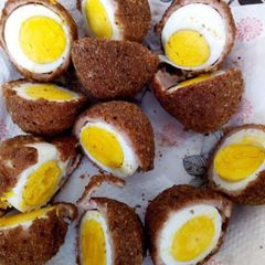 A picture of Scotch eggs.