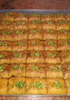 صورة لوصفة بقلاوة رولي