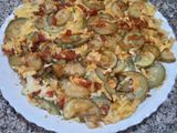 Omelette aux courgettes et tomates