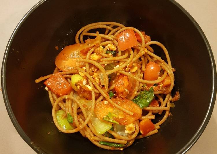 91. Vegetarian Spaghetti with Basilico Sauce (Italy)