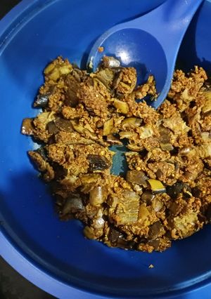 A picture of Banana peels sabji.