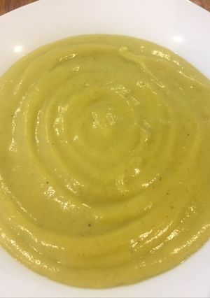 Una foto de Crema de calabacín sin nata