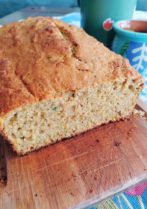 Una foto de Budín de zapallito y manzana