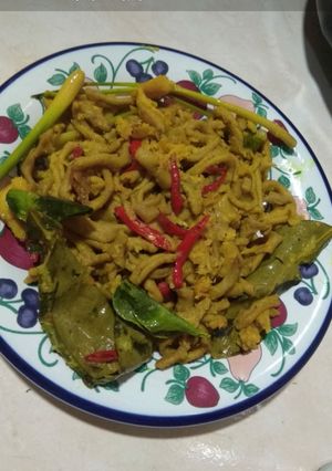 Foto resep Usus ayam bumbu kuning