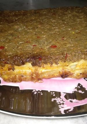 صورة لوصفة طاجن معكرونه باللحمه المفرومه