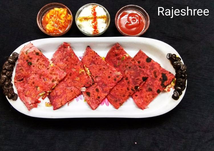 How to Prepare Any-night-of-the-week Beetroot Paneer Paratha