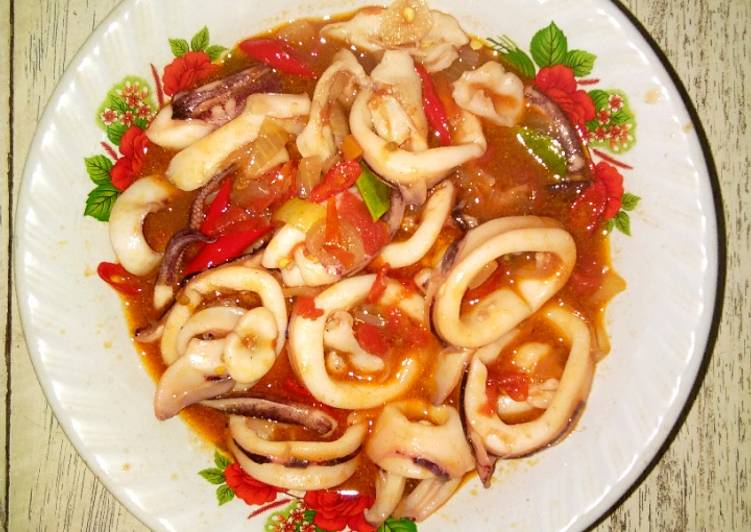 Resep Cumi Saus Padang, Bisa Manjain Lidah