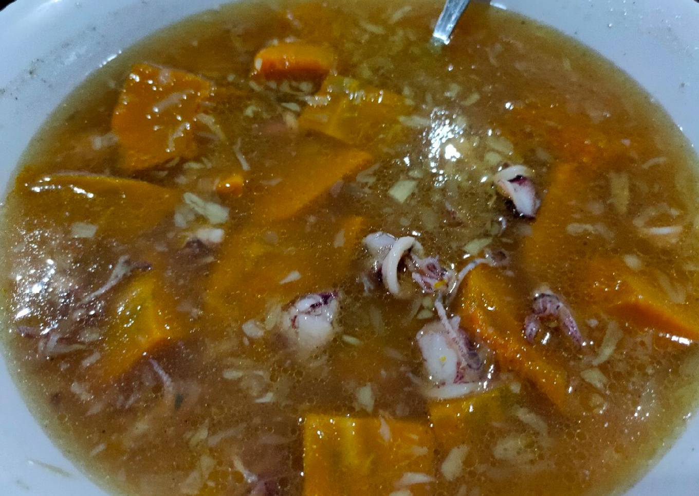 Sup cumi dengan labu manis