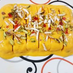 A picture of Mango ice-cream.