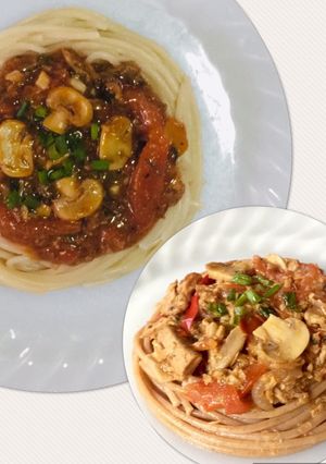 A picture of Canned Tuna or Sardines con Pasta - Canned Goods Leveled Up #lockdown.