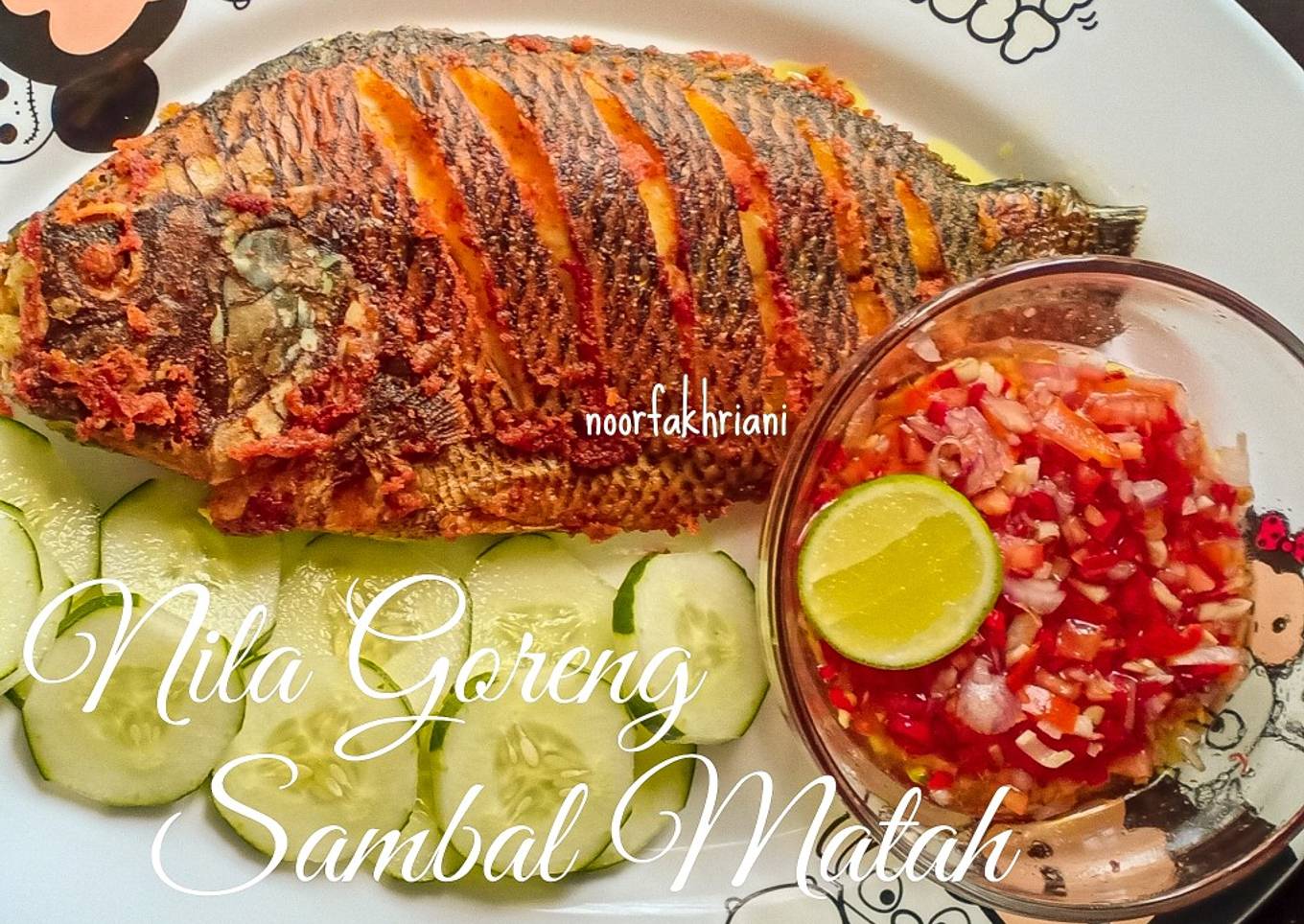 Ikan nila goreng sambal matah