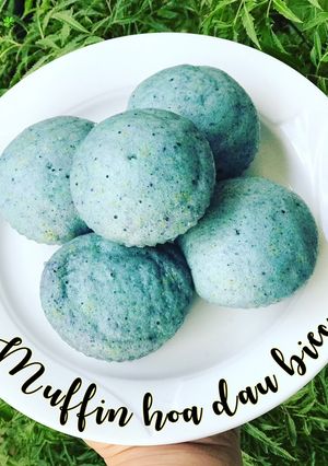 Hình của món Bánh muffin hoa đậu biếc#teamtress 🌟🌳.
