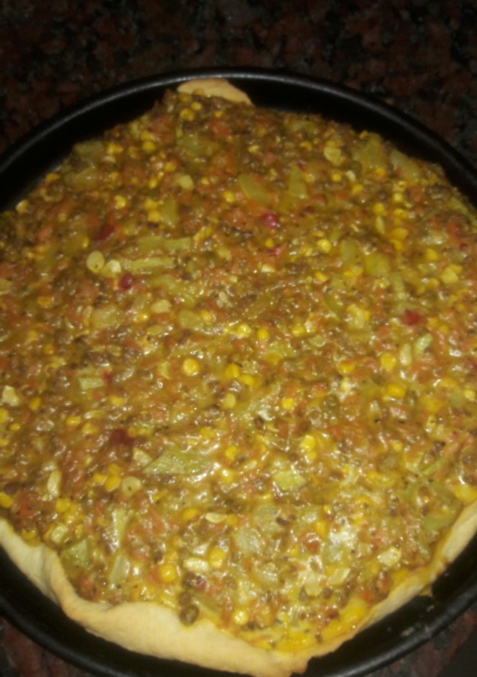 Una foto de Tarta de zapallito con masa casera