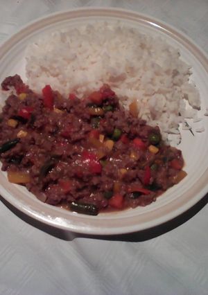 A picture of Mild mince with vegetables.