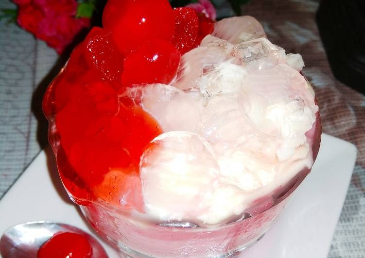 Es selai strawberry#dapur merah putih