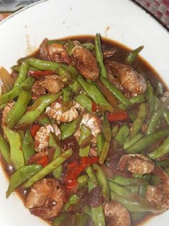 Foto resep Udang buncis kecap saus lada hitam