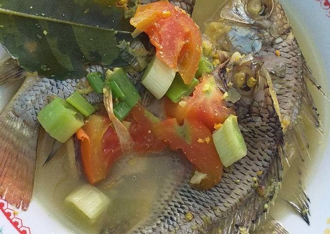 Ikan kuah kuning tanpa minyak tanpa MSG (menu diet)