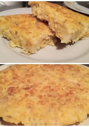 Una foto de Tortilla de papa y arroz! 🥔🍚