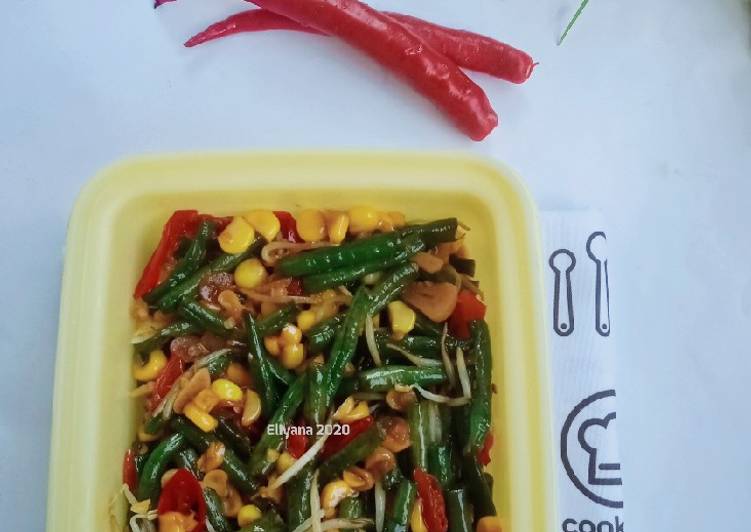 Langkah meracik Tumis kacang panjang jagung yang enak