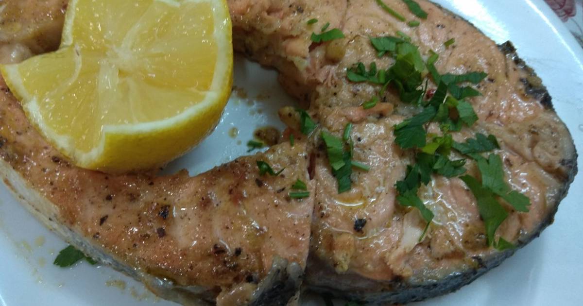 طريقة عمل سمك سلمون بالثوم والليمون - 217 وصفة سمك سلمون بالثوم ...
