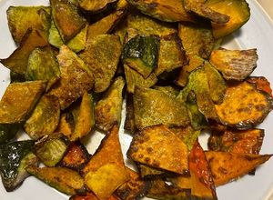 Foto di Chips di zucca in friggitrice ad aria