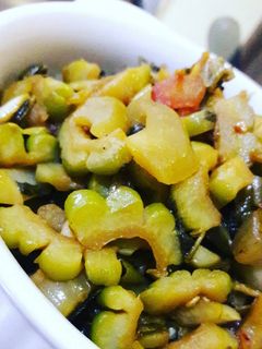 Foto resep Tumis paria sawi asin (sayur asin)