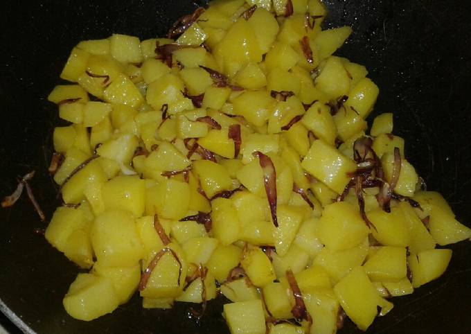 Onion fried potates