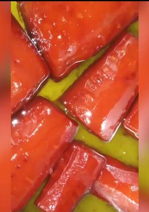 A picture of Gajjar ka murabba #foodies&friends I love meetha.