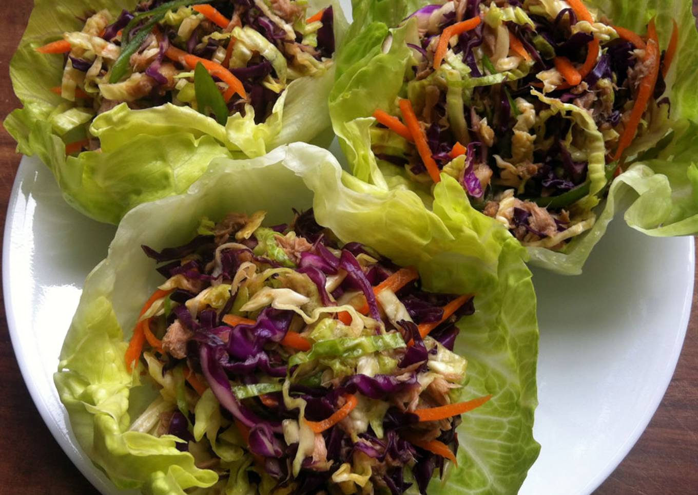 Spicy Asian Slaw with Tuna