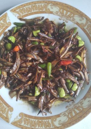 Foto resep Tumis teri kering pete