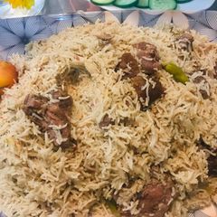 Beef pulao hari mirchon ke sath A picture of Beef pulao hari mirchon ke sath.