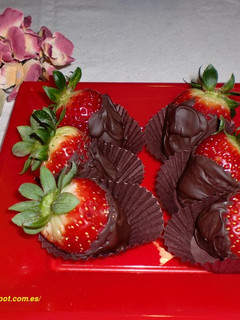 Una foto de Fresas con Chocolate