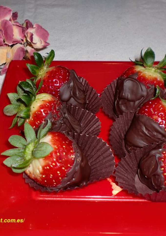 Una foto de Fresas con Chocolate