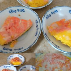 A picture of Mango strawberry cake.