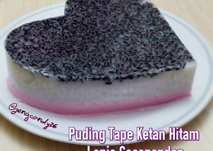 174. Puding Tape Ketan Hitam Lapis Cocopandan