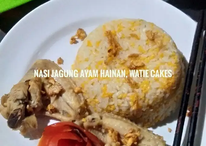 Nasi jagung ayam hainan