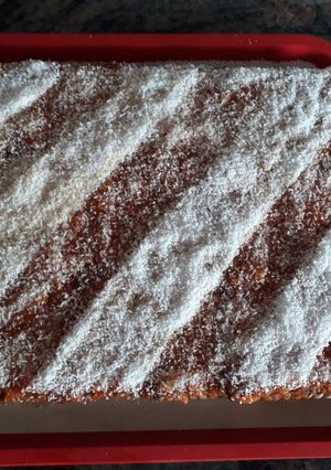 Una foto de Tarta de zanahorias y coco